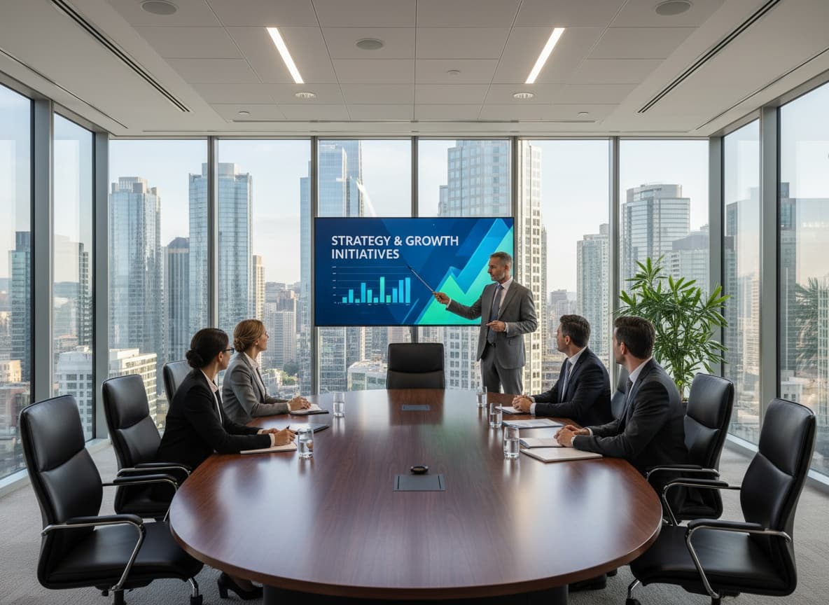 Corporate boardroom consulting presentation